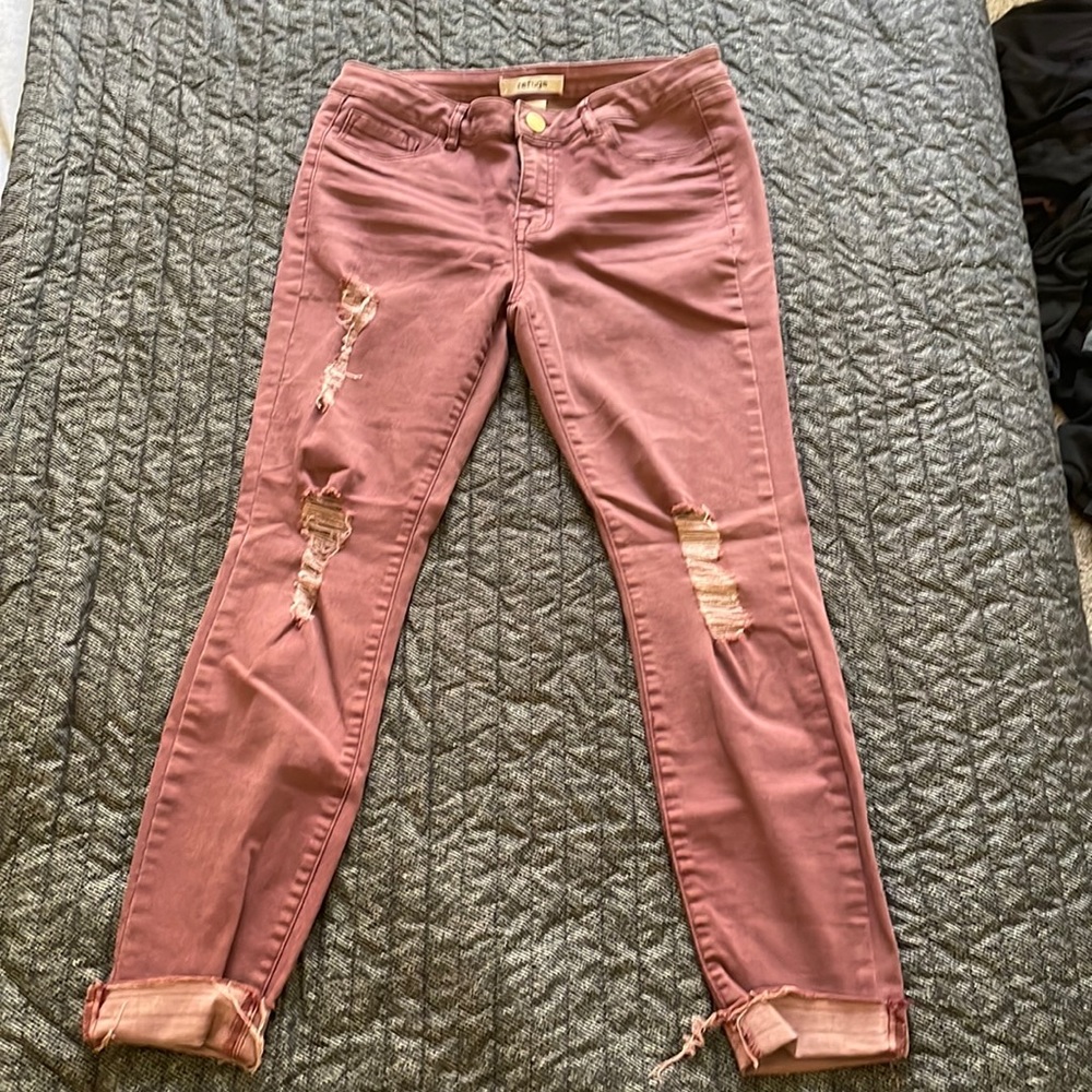 Refuge ripped jeans Dark Mauve